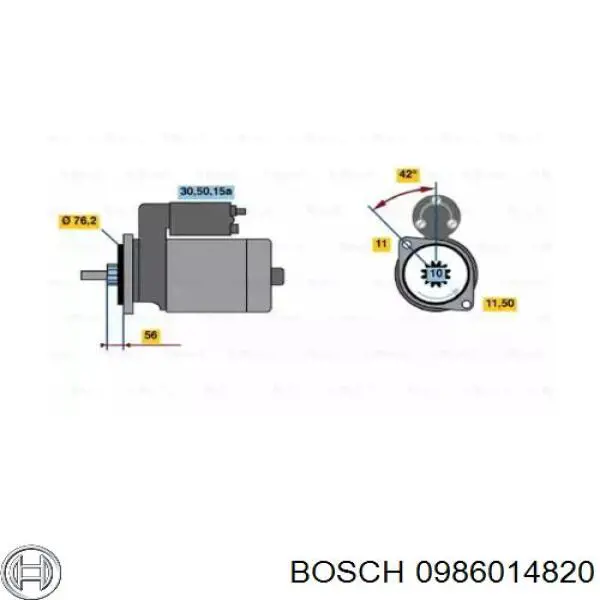 0986014820 Bosch стартер