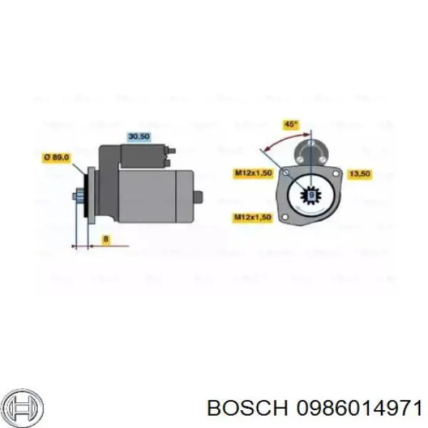 0986014971 Bosch стартер