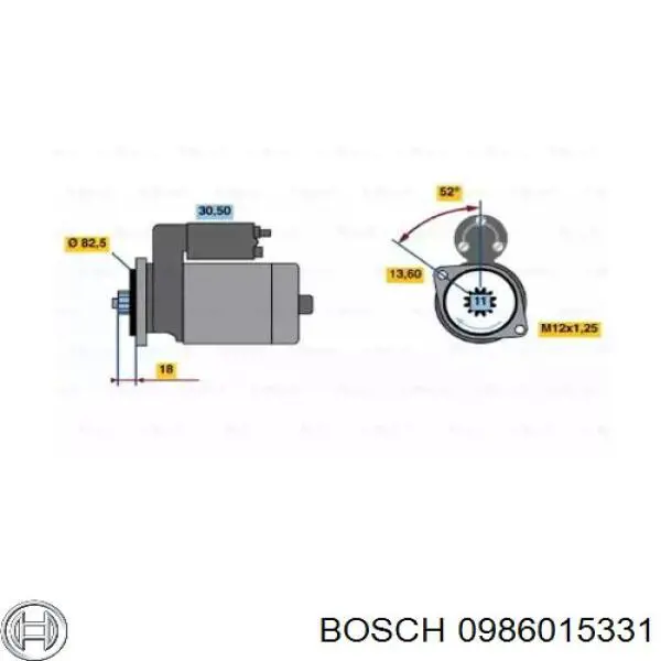 0986015331 Bosch стартер