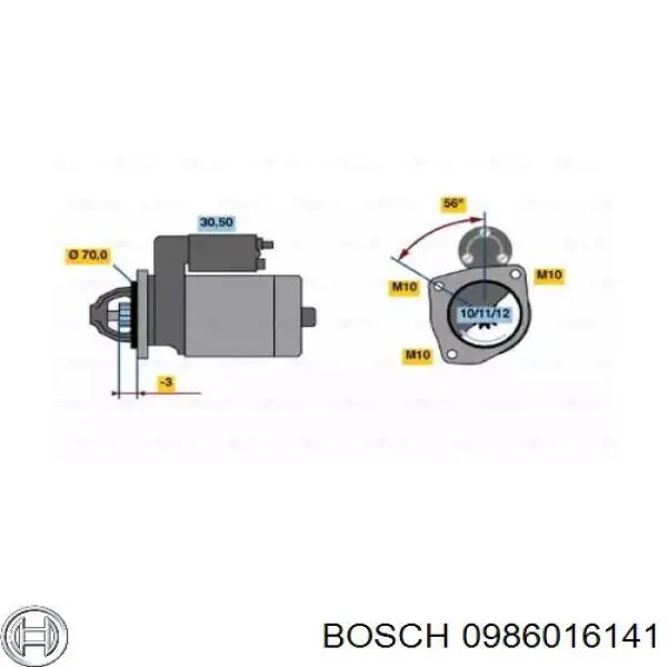 0986016141 Bosch стартер