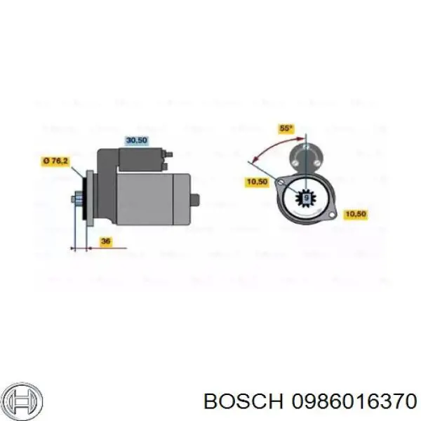 0986016370 Bosch стартер