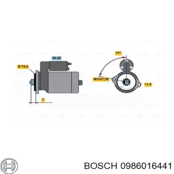 0986016441 Bosch стартер
