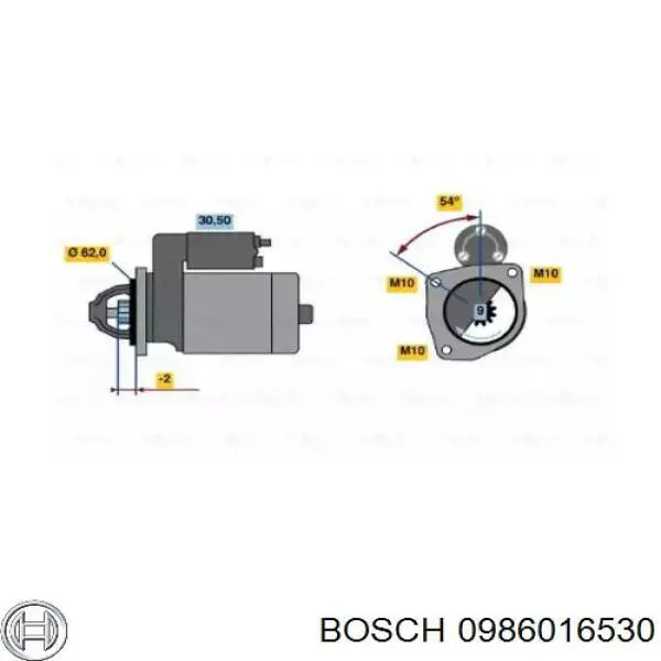 0986016530 Bosch стартер