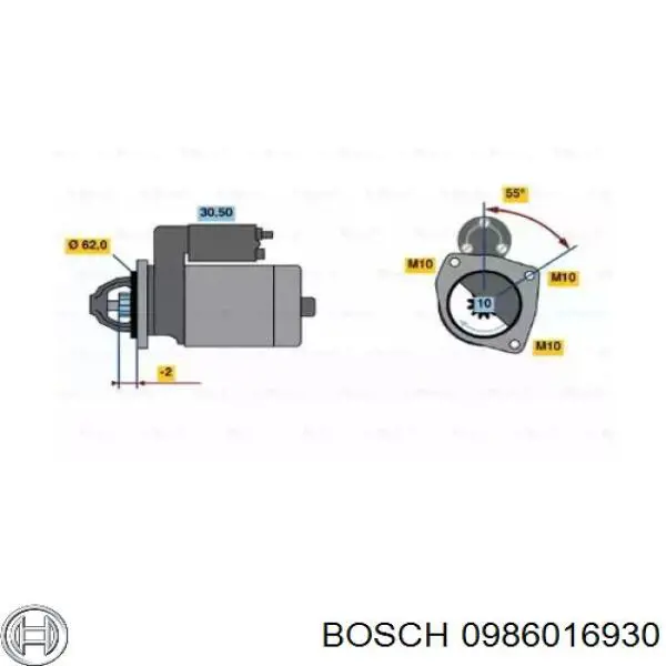 0986016930 Bosch стартер