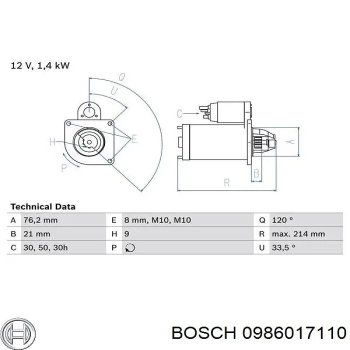 0986017110 Bosch