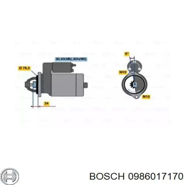 0986017170 Bosch стартер