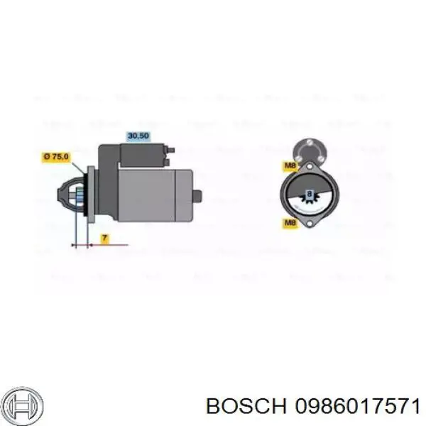 0986017571 Bosch стартер