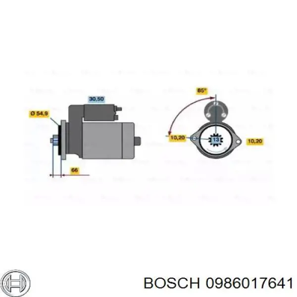 0986017641 Bosch стартер