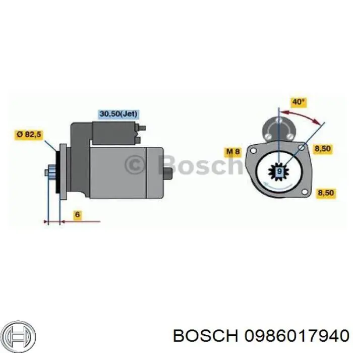 0986017940 Bosch стартер