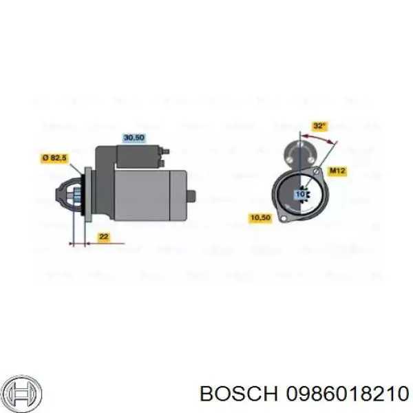 0986018210 Bosch стартер