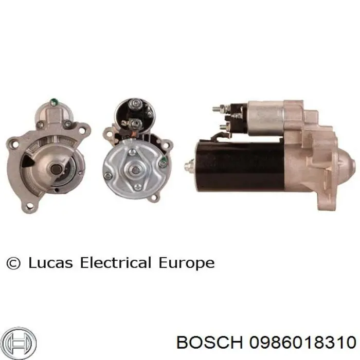 Стартер Bosch 0986018310 цена, от 86.23 USD