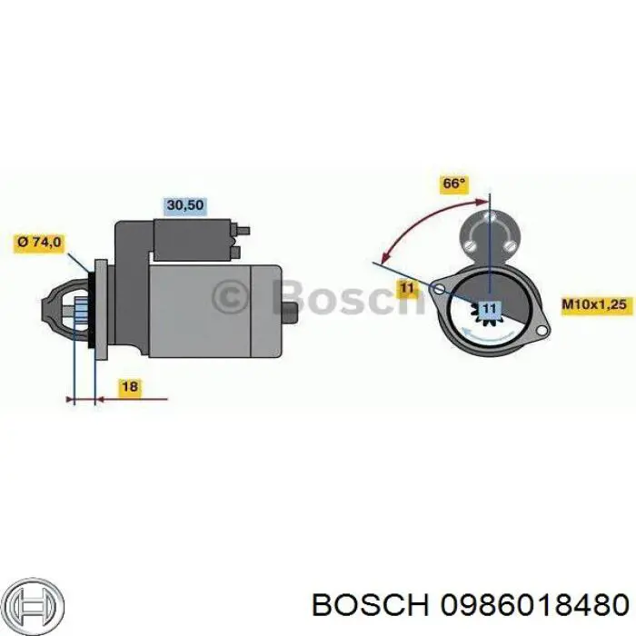 Стартер 0986018480 Bosch