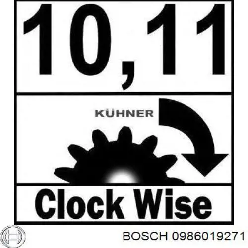 Стартер двигателя Bosch 0986019271