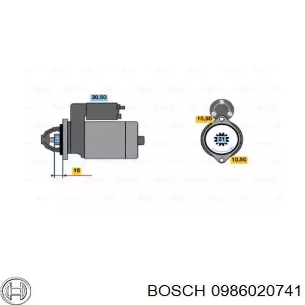0986020741 Bosch стартер