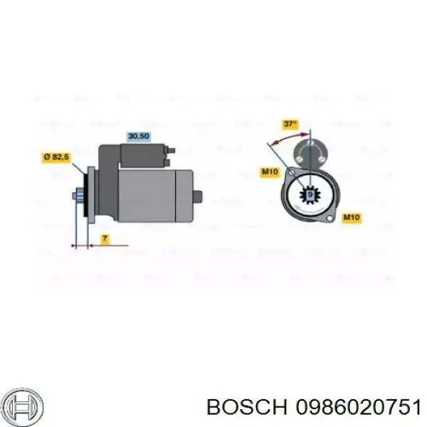 0986020751 Bosch стартер