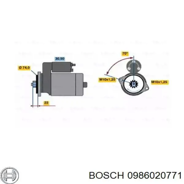 0986020771 Bosch стартер