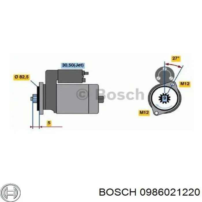 Motor de arranque 0986021220 Bosch