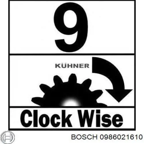 Стартер двигателя Bosch 0986021610
