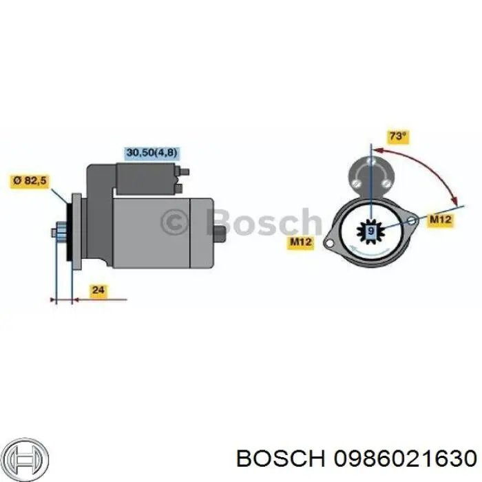 0986021630 Bosch стартер
