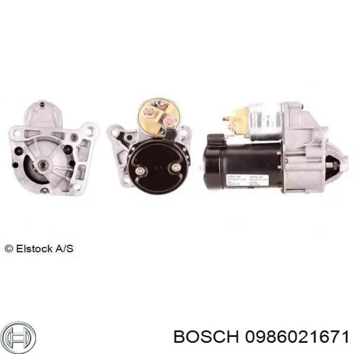 Стартер 0986021671 Bosch