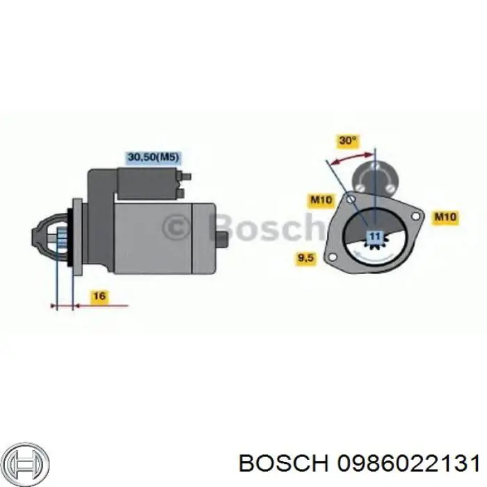 0986022131 Bosch стартер