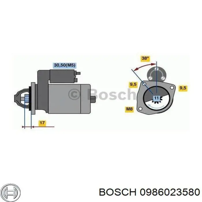0986023580 Bosch стартер