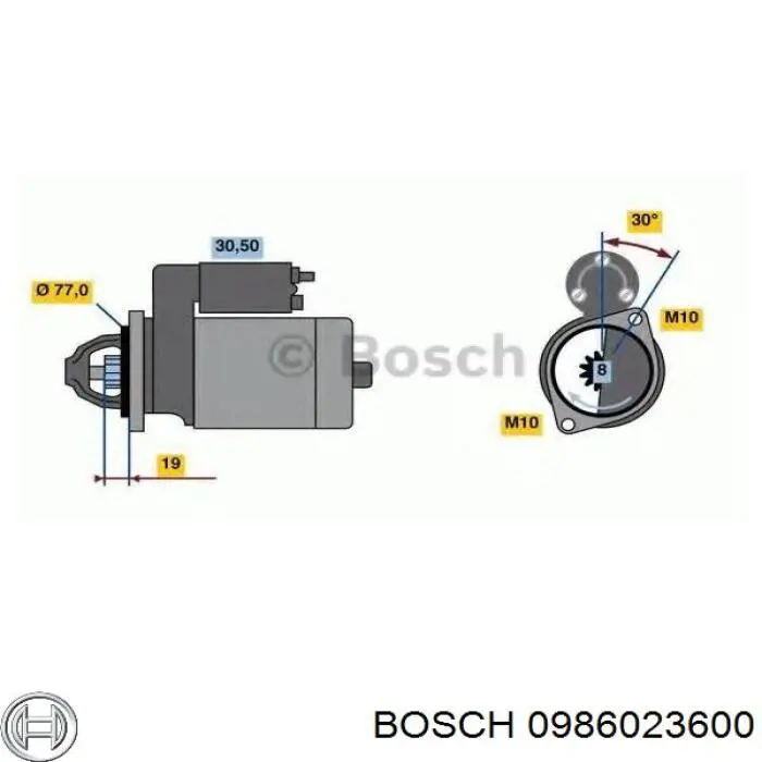 0 986 023 600 Bosch стартер