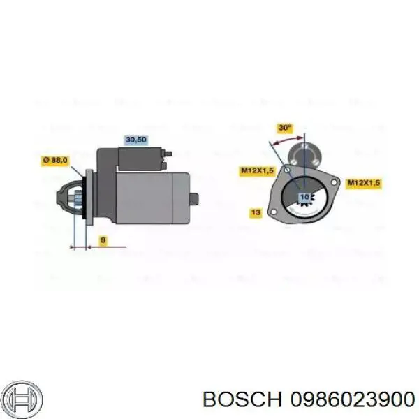 Стартер 0986023900 Bosch