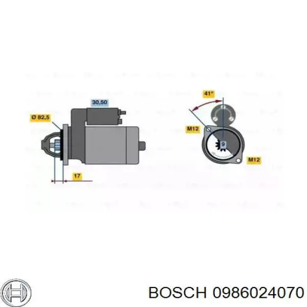 Стартер 0986024070 Bosch