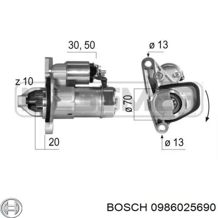 0986025690 Bosch Стартер автомобиля