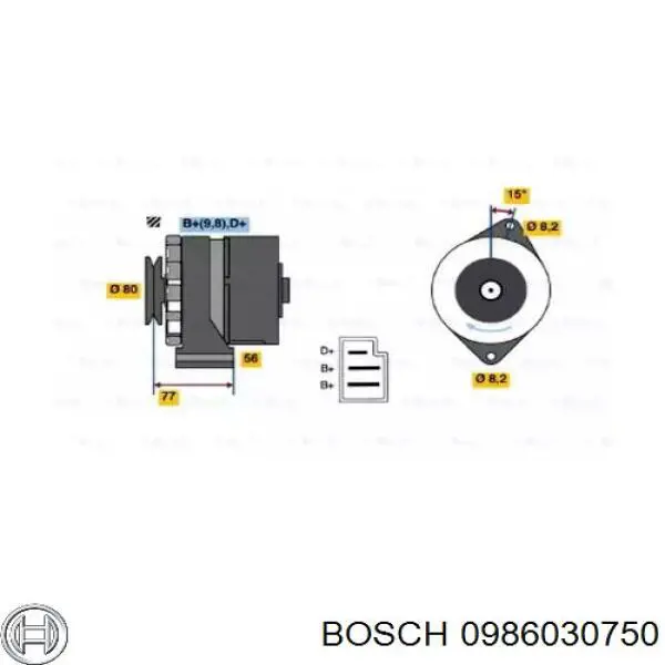 0986030750 Bosch генератор