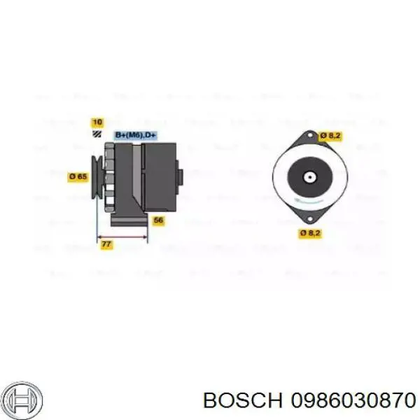 0986030870 Bosch генератор