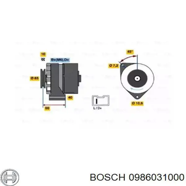 0986031000 Bosch генератор