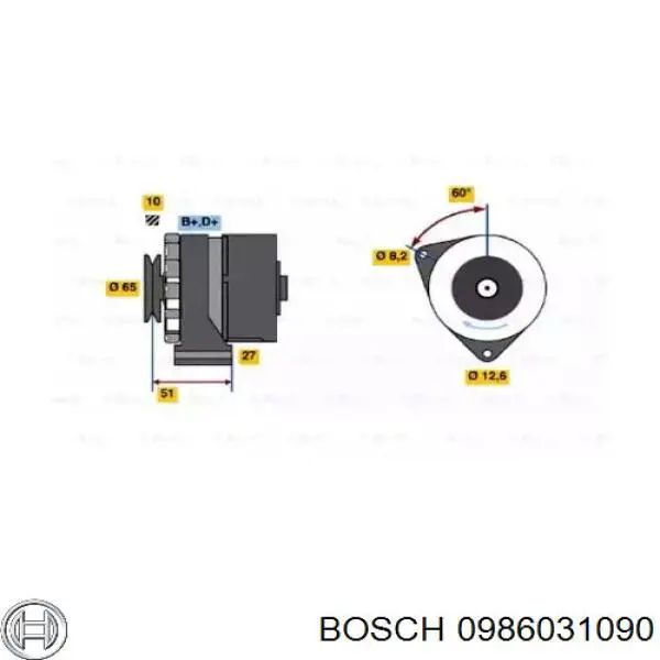 0986031090 Bosch генератор