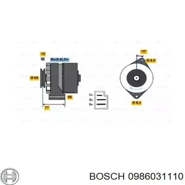 0986031110 Bosch генератор