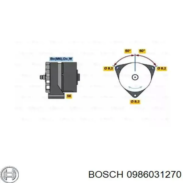 0 986 031 270 Bosch генератор