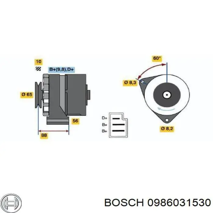 0986031530 Bosch генератор