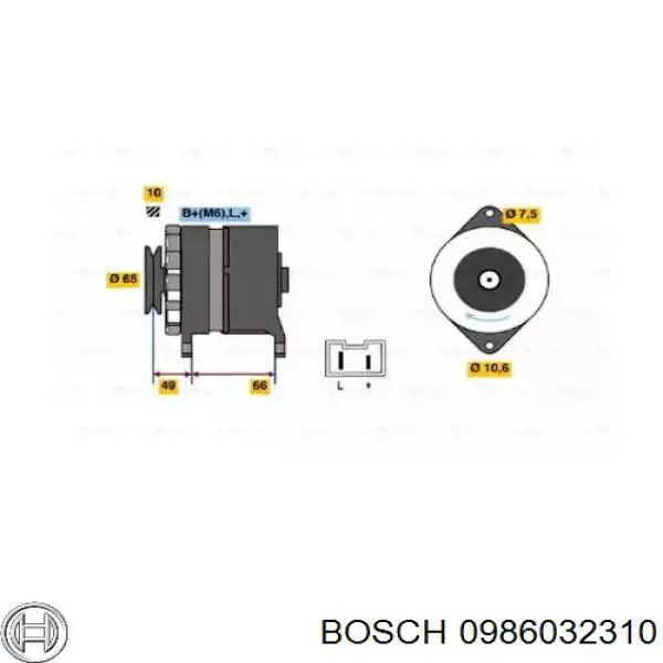 0986032310 Bosch генератор