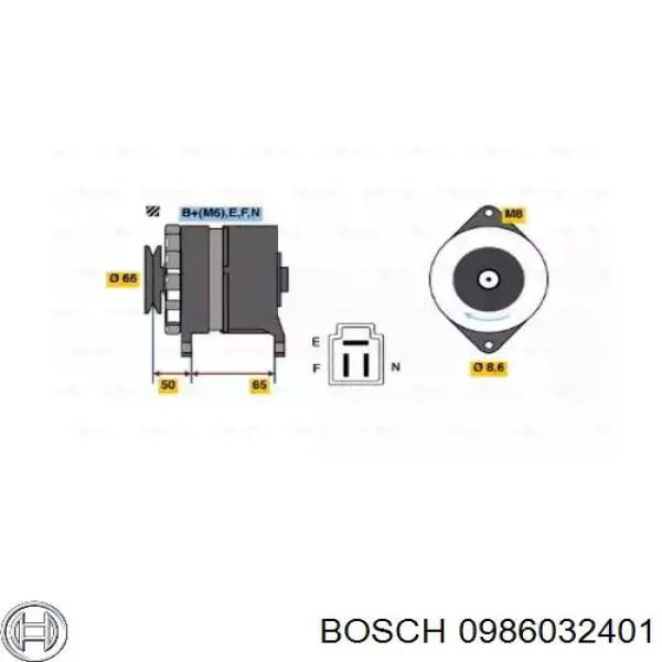 Генератор 0986032401 Bosch