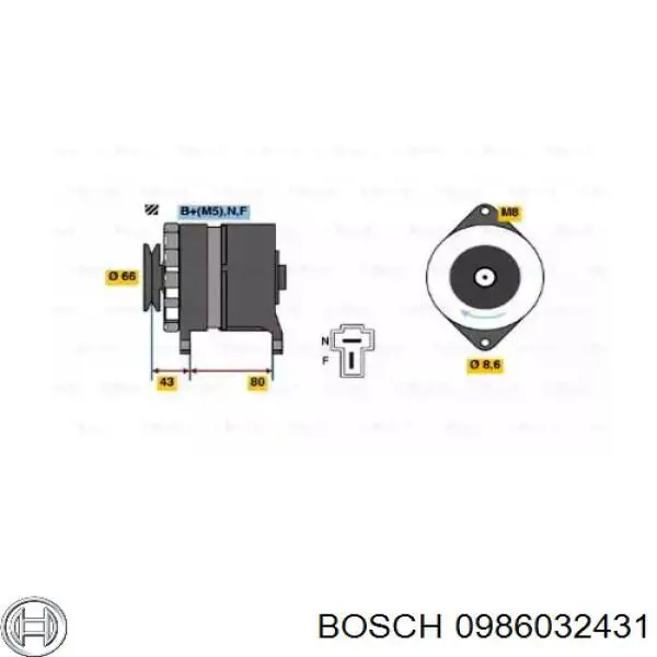 0986032431 Bosch генератор