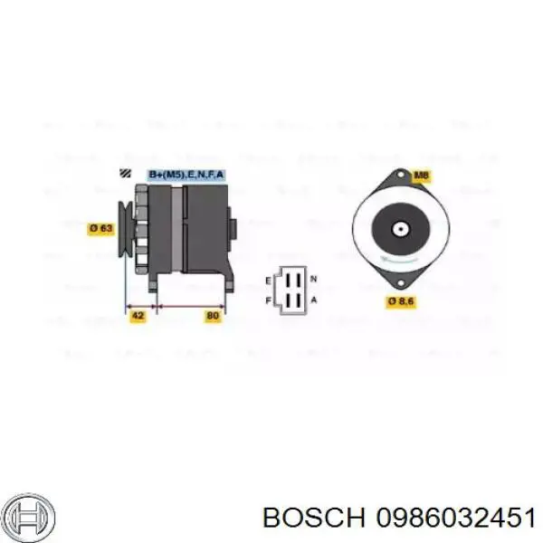 Генератор 0986032451 Bosch