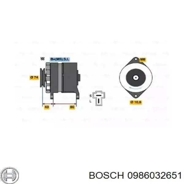 0986032651 Bosch генератор