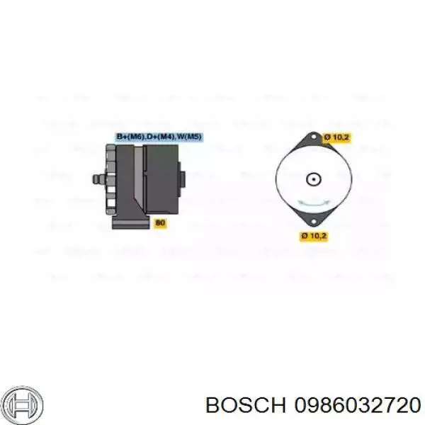 Генератор 0986032720 Bosch