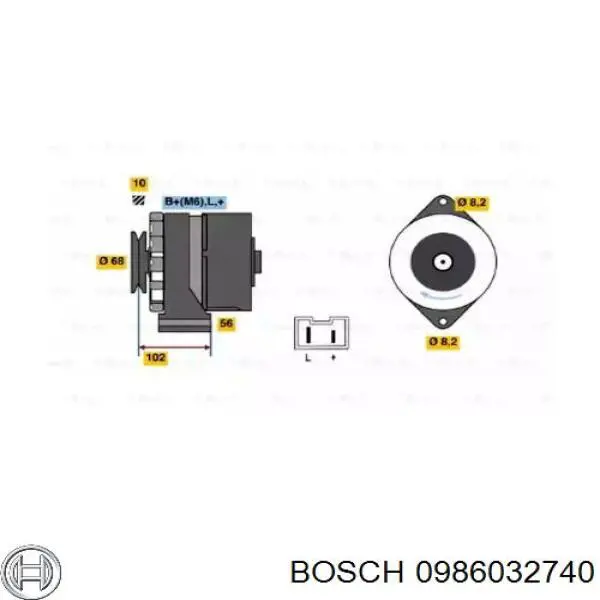 Генератор 0986032740 Bosch