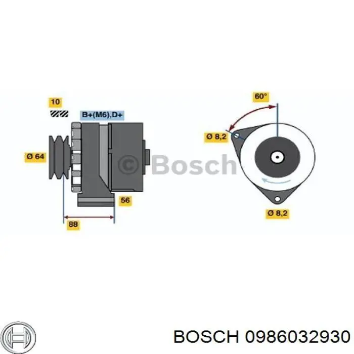 0986032930 Bosch генератор