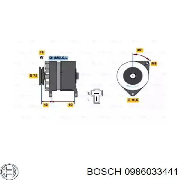 0986033441 Bosch генератор