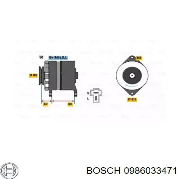 0986033471 Bosch генератор