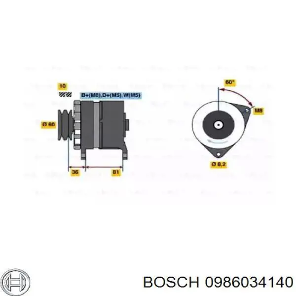 0986034140 Bosch генератор