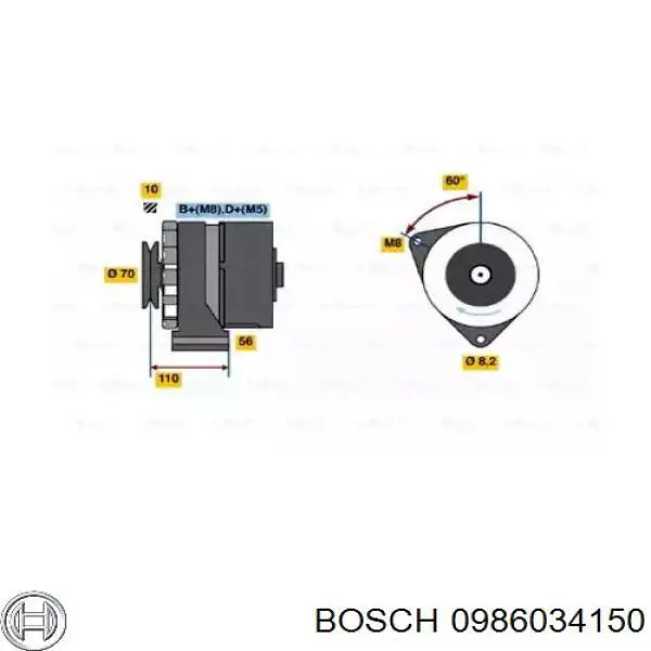 0986034150 Bosch генератор