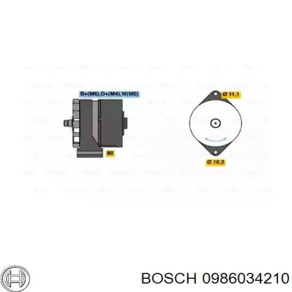 0986034210 Bosch генератор